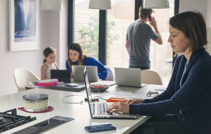 Women working from home