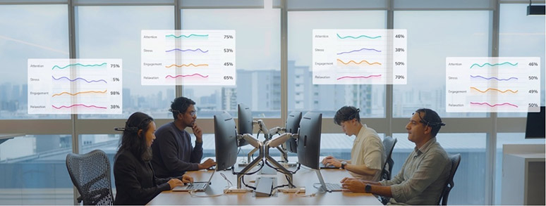 Four professional discussing on the meeting table