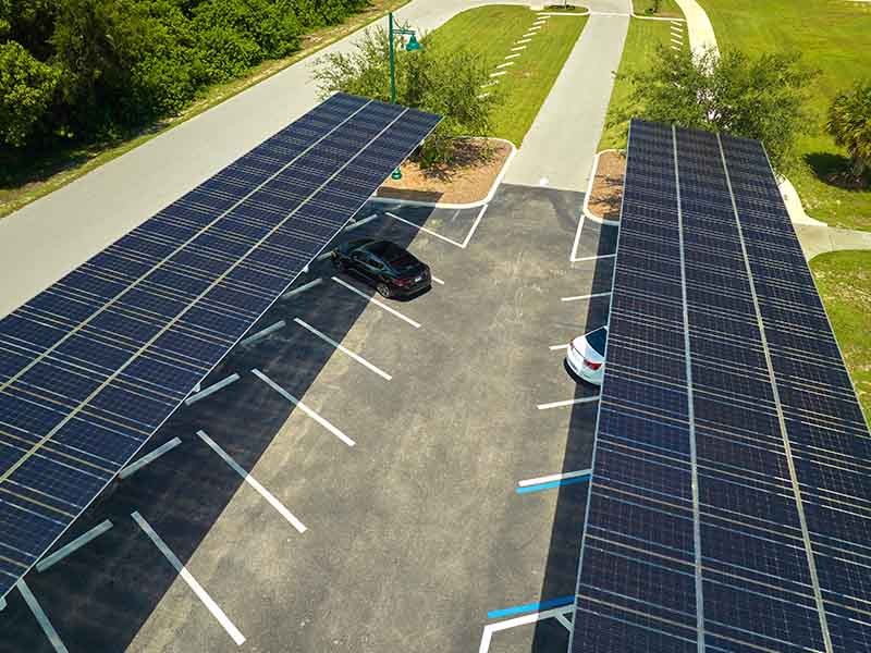 solar panel parking sheds