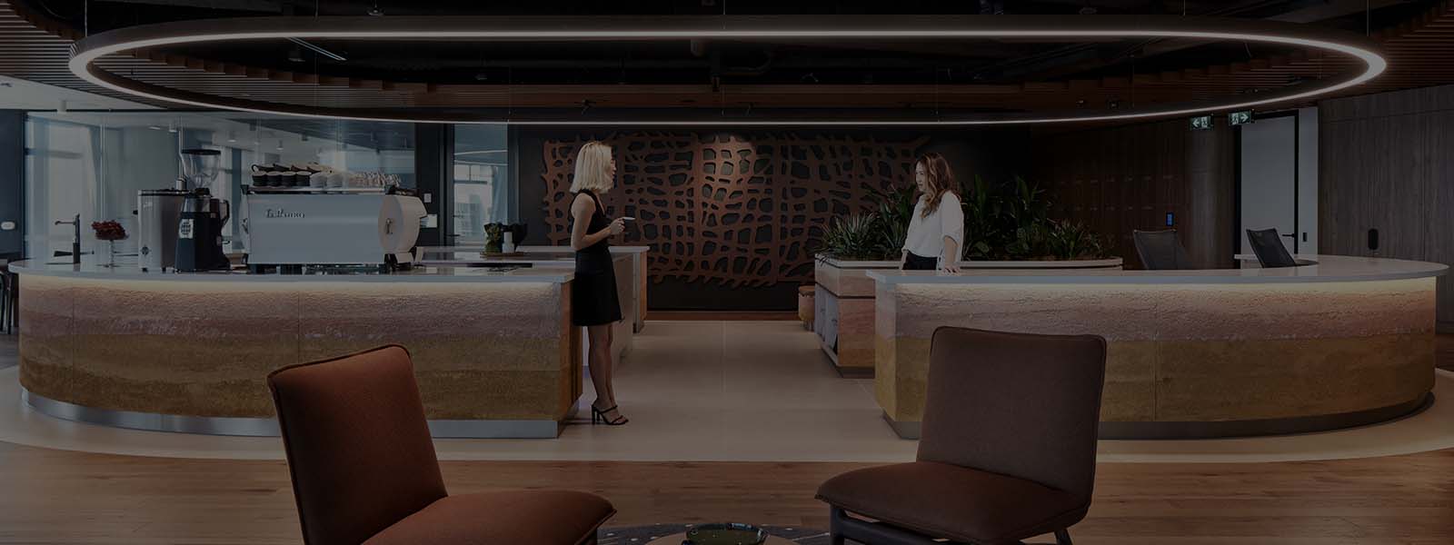 Womens chatting each other at office