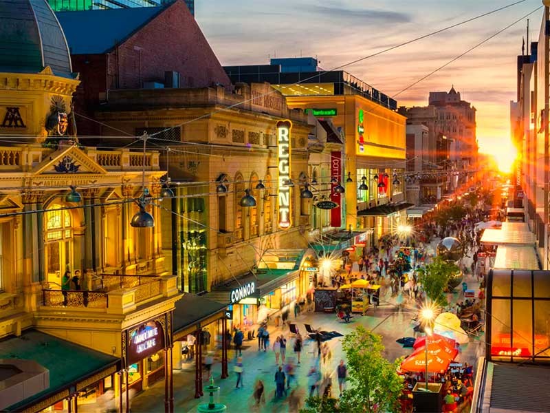 Commercial street in a evening