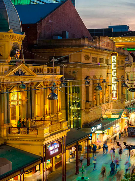 Commercial street in a evening