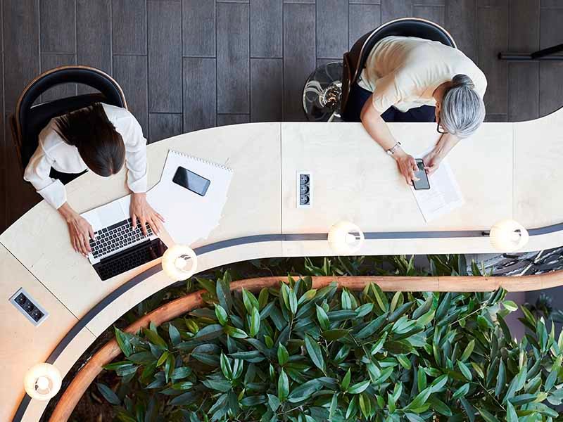 Women working with a laptop