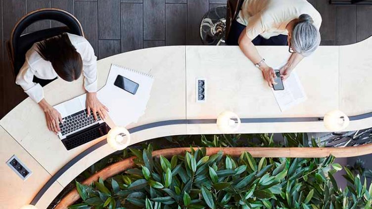 Women working with a laptop