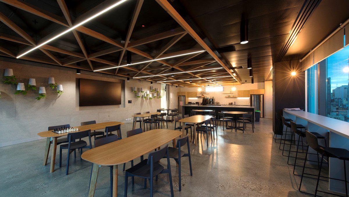 Cafeteria inside the JLL office building