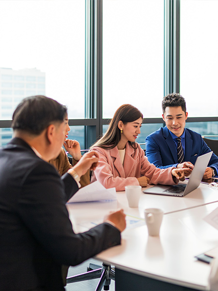 Employees working in office