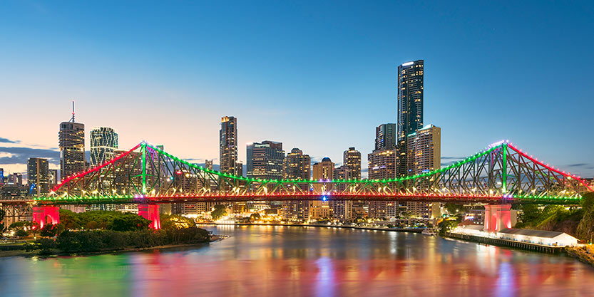 Hanging river bridge