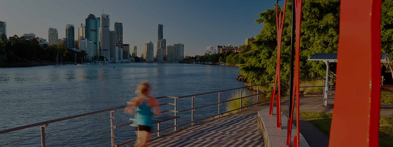 A woman jogging