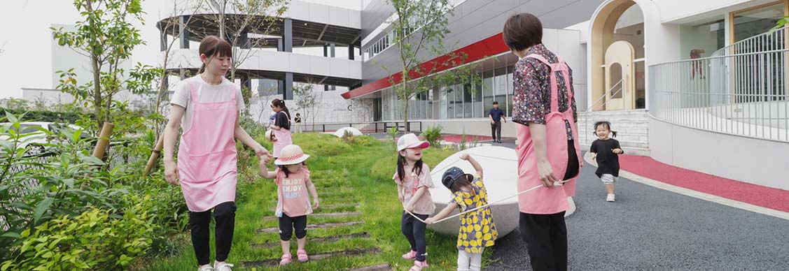 Kids in garden