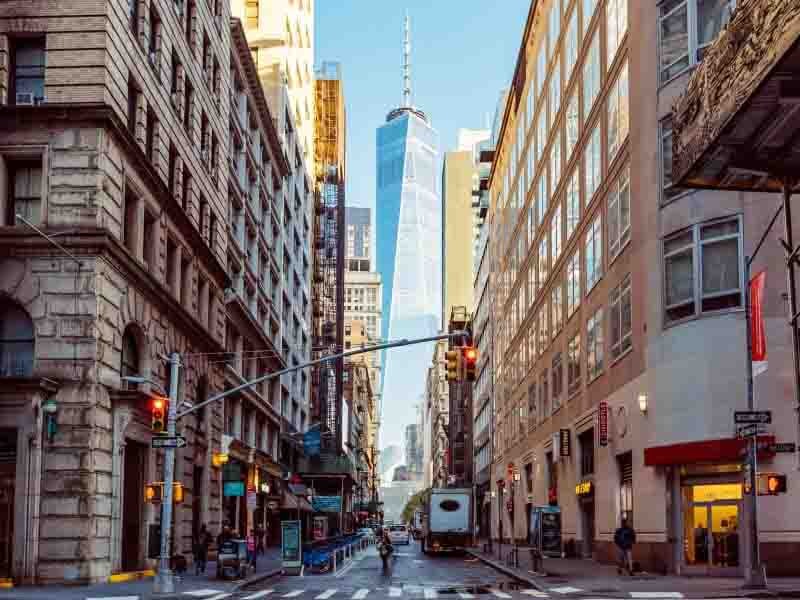 Incredible infrastructural architecture view of a street UK